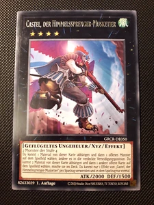 Yu-Gi-Oh! Castel, der Himmelssprenger-Musketier, GRCR-DE050, Rare, 1.A., NM - Bild 1 von 5