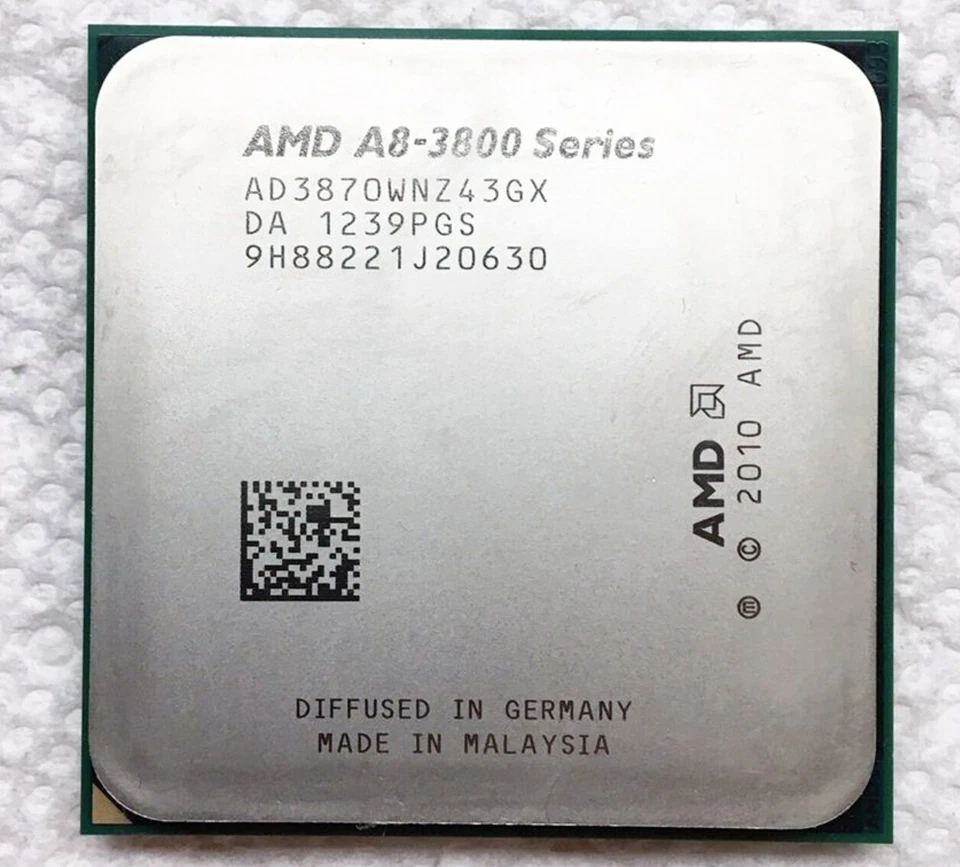 AMD A8-Series A8-3870K 3 GHz Quad-Core CPU Processor AD3870WNZ43GX Socket FM1 - Image 1 of 1