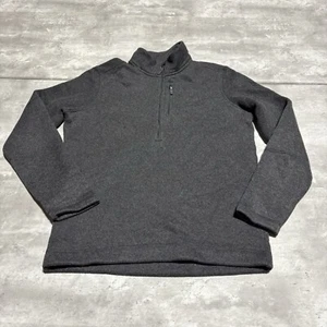 Smartwool Jacket Men's Large Gray Charcoal Hudson Pullover Fleece 1/2 Zip* - Picture 1 of 12