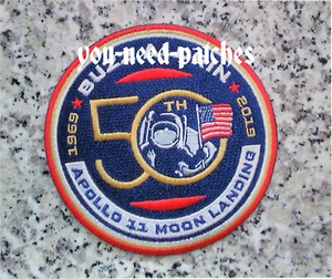 NASA Apollo 11 50th Anniversary Buzz Aldrin Moon Landing Patch Logo 4" Raumfahrt - Picture 1 of 1