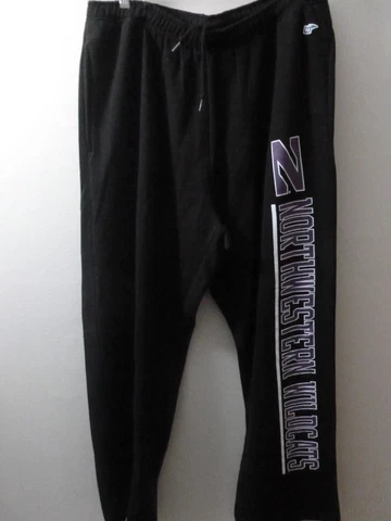 College Blue 84 Fleece Sweatpants Jogger Northwestern Wildcats Black Size Large Cover
