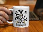 Watson Family Crest Irish Heraldry Keramikbecher, schwarz-weiß Wappen Cof