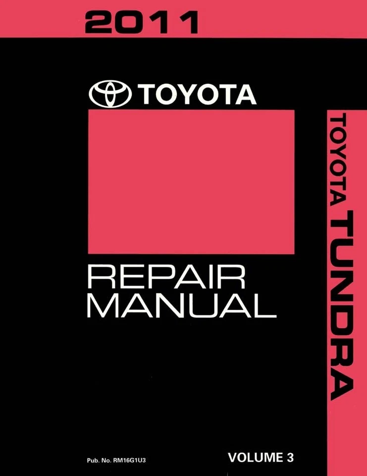 2011 Toyota Tundra Shop Service Repair Manual Volume 3 Only - Image 1 of 1