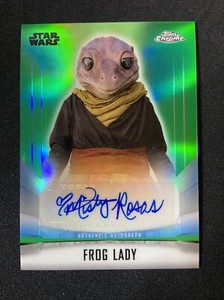 MISTY ROSAS - FROG LADY 2022 Chrome Star Wars Mandalorian A-MR Green AUTO 69/99