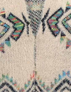 Small/Medium New Latte Rainbow Turquoise Southwest Long Cardigan Sweater Duster - Picture 1 of 14