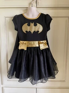 Batman Batgirl Costume Size Child Small Black & Gold - Picture 1 of 7