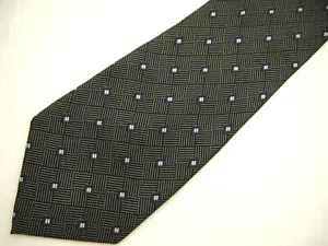 Nautica Herren Krawatte Krawatte Marineblau Grau Basketweave Kariert 60" - Bild 1 von 4