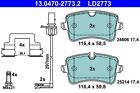 Bremsbelagsatz Scheibenbremse ATE Ceramic 13.0470-2773.2 für A8 AUDI 4HC 4H2 4HL