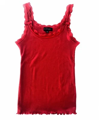 Camisola Jill Stuart Roja con Encaje y Lazos Japón Talla Libre / Talla XS EE. UU. NUEVA Foto 1 de 4