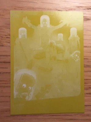 Mars attacks occupation YELLOW printing plate card 1 CALL ME DREDD - Image 1 of 2