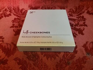 NEW it Cosmetics Hello Cheekbones Matte Bronzer & Highlighter Contouring - Picture 1 of 4