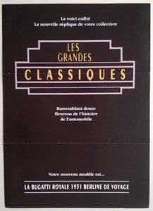 Bugatti Royale (1931) : Certificat d'authenticité FRANKLIN MINT (en français) - Picture 1 of 3
