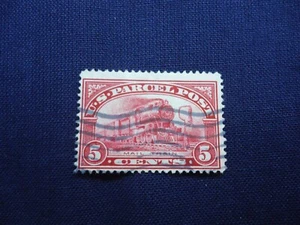 U.S. Stamps, Scott # Q5 Mail Train Used, 5 cent , Red, used - Picture 1 of 4