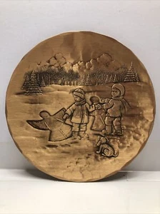 Wendell August Forge Hand Wrought Solid Bronze Trinket Tray Snow Angels 6" NEW - Picture 1 of 6
