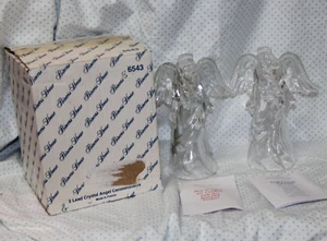 Set PRINZESSINNENHAUS BLEIKRISTALL ENGEL KERZENSTÄNDER #6543 - Bild 1 von 7