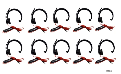 Plantronics Blackwire 3310 Mono Headset W/ BW3310 USB-A Adapter Lot of 10 E5703 - Image 1 of 4