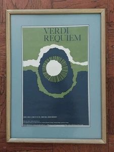 1969 Original vintage VERDI REQUIEM concert poster print Lehigh University - Picture 1 of 6