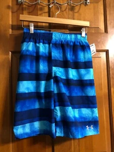 Bañador Under Armour grande a rayas azules para niño nuevo con etiquetas - Imagen 1 de 5
