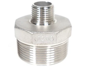 1-1/2 NPT Male 1/2 Coupler Hex Nipple Stainless Steel Adapter Coupling Fitting - Picture 1 of 1