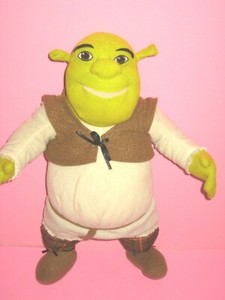 HASBRO 2003 TALKING SHREK, DREAM WORK 14" TALL