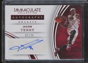 2015-16 Panini Immaculate Collection JASON TERRY Auto Red Ruby /25 Rockets CZ1