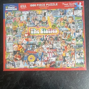 Puzzle de 1000 piezas White Mountain The Sixties completo sellado nuevo en caja - Imagen 1 de 2