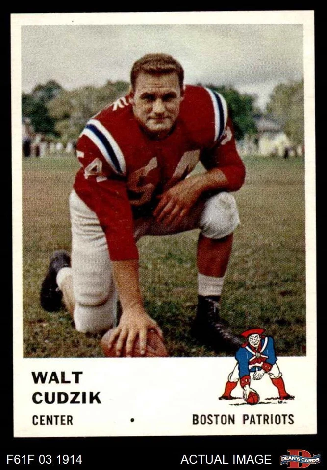 1961 Fleer #182 Walt Cudzik Patriots Purdue 6 - EX/MT - Image 1 of 1