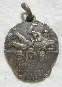ITALY MEDAL MEDAGLIA THEATER TEATRO GRECO DI SIRACUSA 1927 RAPPRESENTAZIONI CLAS - Picture 1 of 4