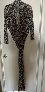 100% silk animal print dress knee-length Unbranded Sample Size S/M - Picture 1 of 8
