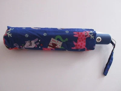 Vera Bradley Automatic Open/Close Umbrella Catnip Christmas Print New With Tag - Image 1 of 3