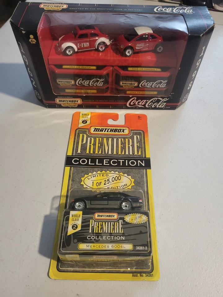 1995 Matchbox Mercedes 600SL Premiere Collection & Volkswagen Coke Set Of 2 - Image 1 of 4