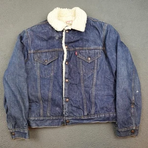 Vintage Levis Jacke Herren 42 Sherpa Trucker gefüttert Made in USA 90s 70605-0217 - Bild 1 von 12