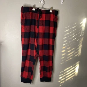 Vecchio Pigiama Uomo Navy Buffalo Check Plaid Rosso Nero Match The Fam Joggers XXL - Foto 1 di 10