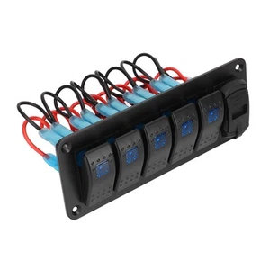 ON Off Switch Panel LED Voltmeter Rocker Switch Panel For Truck For Marine For - Picture 1 of 22