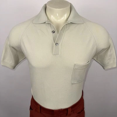 Vintage 60s Mens Shirt Atomic Beatnik Hippy MCM Mod Ban-Lon Nylon Stretch Medium - Image 1 of 4