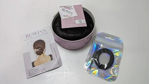2 Pack Real Human Hair Messy Bun Piece Clip in Scrunchie Wrap Hair Extensions - Picture 1 of 3