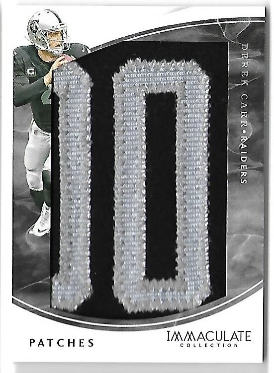 DEREK CARR 2016 PANINI IMMACULATE PATCH CARD #3/10 - Image 1 of 1