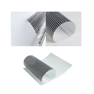10€/m² Perforierte Fensterfolie Weiß Lochfolie Sichtschutz Büro Meterware 152cm - Bild 1 von 10