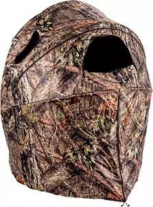 Two Person Chair Blind Pop Up Crossbow Hunting Tent Cover Camouflage Realtree - Picture 1 of 6