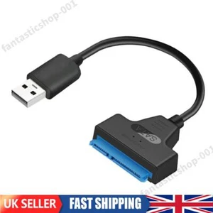 Copper+ABS Shell 20cm USB 2.0 to SATA 22Pin Adapter Cable Converter Wire - Afbeelding 1 van 12