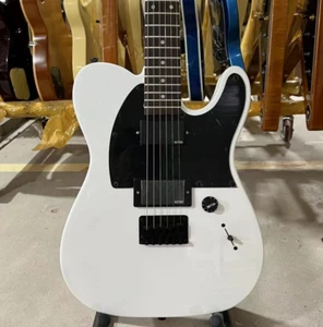 Tele E-Gitarre flach weiß Farbe Mahagoni Korpus Palisander Griffbrett auf Lager - Bild 1 von 4