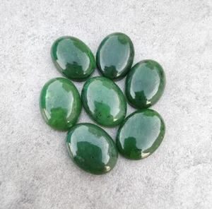 Natural Nephrite Jade Oval Shape Cabochon Calibrated Wholesale Loose Gemstones - Picture 1 of 10
