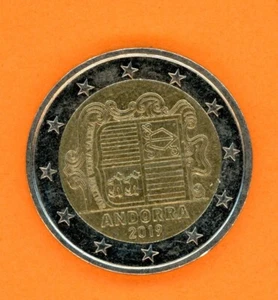 ANDORRA 2 EUROS 2019 BIMETÁLICO KM # 527 XF. - Imagen 1 de 2