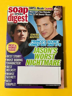 GENERAL HOSPITAL JASON FRANCO * DAYS December 15 2009 SOAP OPERA DIGEST MAGAZINE - Image 1 of 3