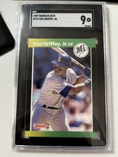 KEN GRIFFEY JR 1989 Donruss Baseball's Best sgc 9 MINT ROOKIE Card RC #192 Kid