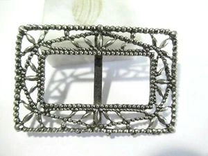 Hebilla o faja vintage de metal con cuentas tono plata - Imagen 1 de 2