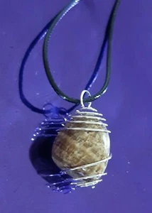 Ciondolo con ARAGONITE lucida Pietra per Chakra minerale quarzo cristalloterapia - Picture 1 of 3