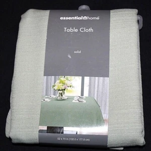 Essential Home Solid Laurel Sage Green Tablecloth - Picture 1 of 4