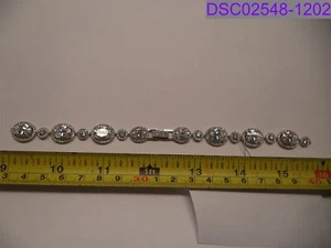 LINK BROKEN: Women's Fine Jewelry Silver & Stone Bracelet P/N N00FE140SP19 - Picture 1 of 2