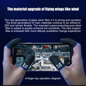 Non Slip Fingerthumb Sleeves for Intense Gaming Sessions Sweat Proof Material - Picture 1 of 8